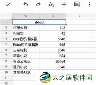 谷歌表格怎么合并单元格